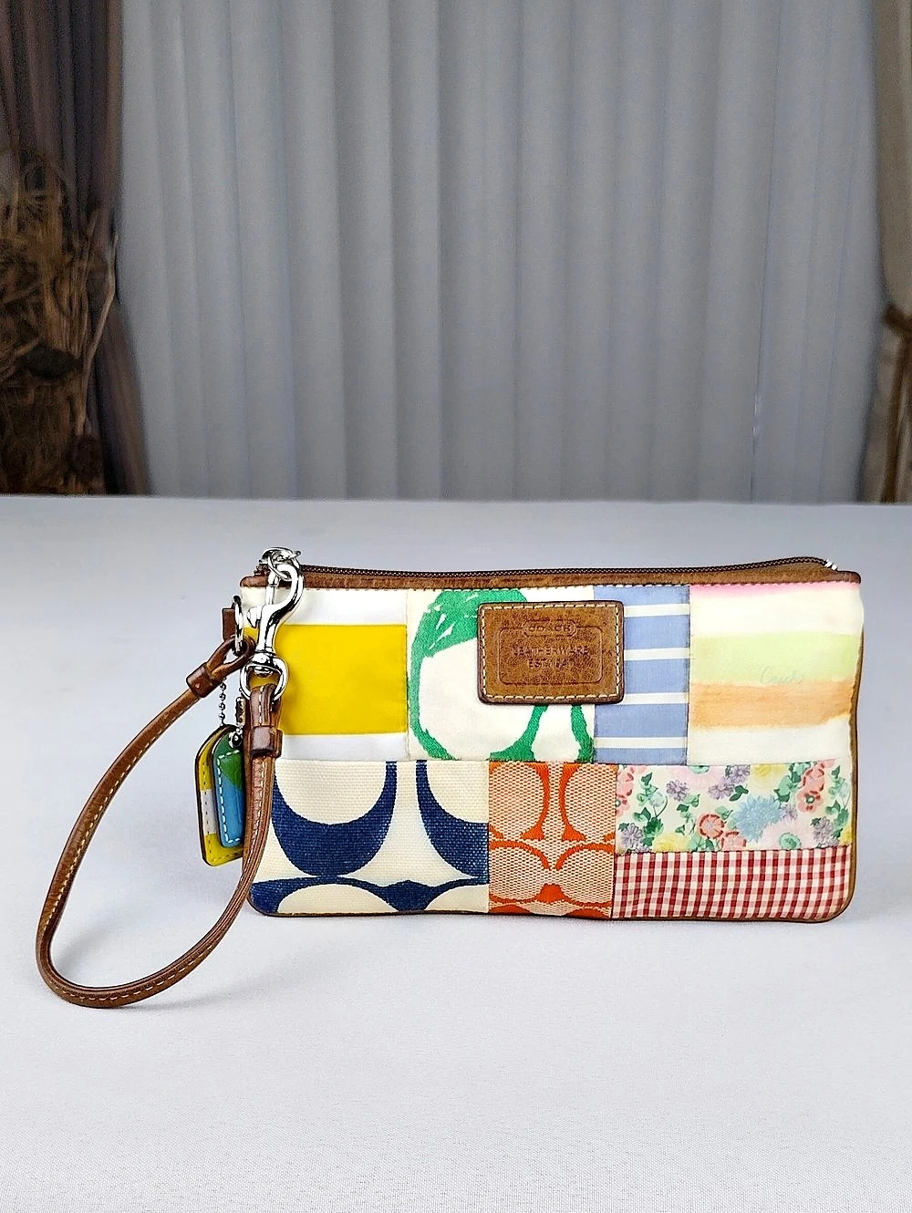 Coach Vintage Hampton Weakend Patchwork Wristlet